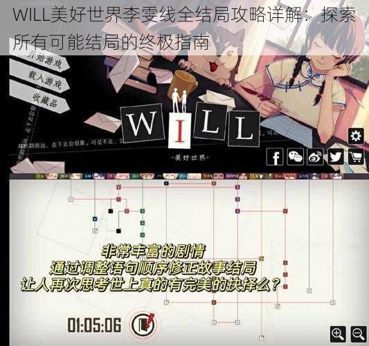 WILL美好世界李雯线全结局攻略详解：探索所有可能结局的终极指南